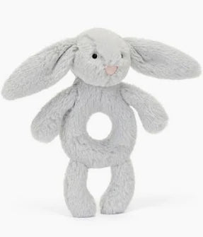 Bashful Silver Bunny Ring Rattle