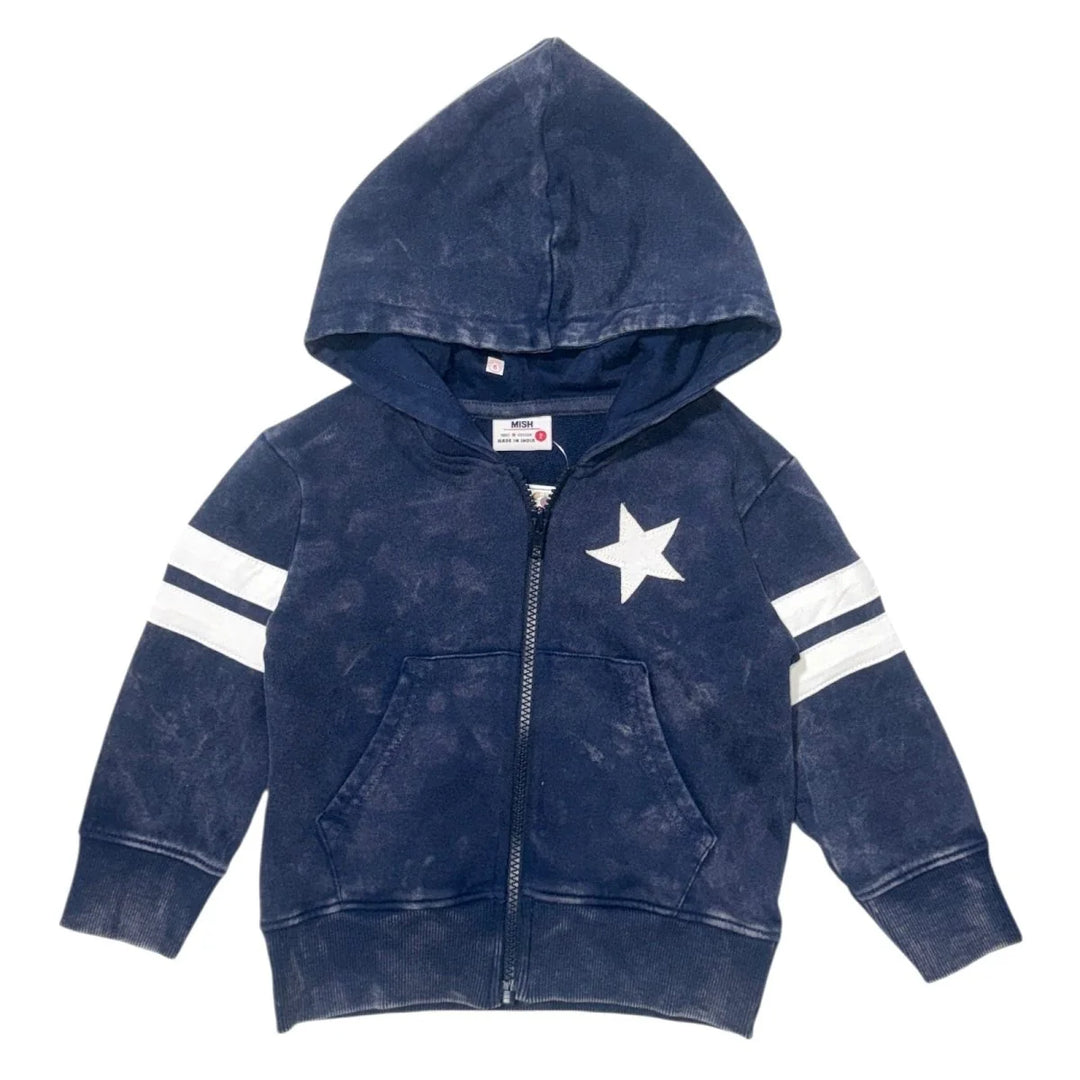 Sport Star Zip Hoodie Navy