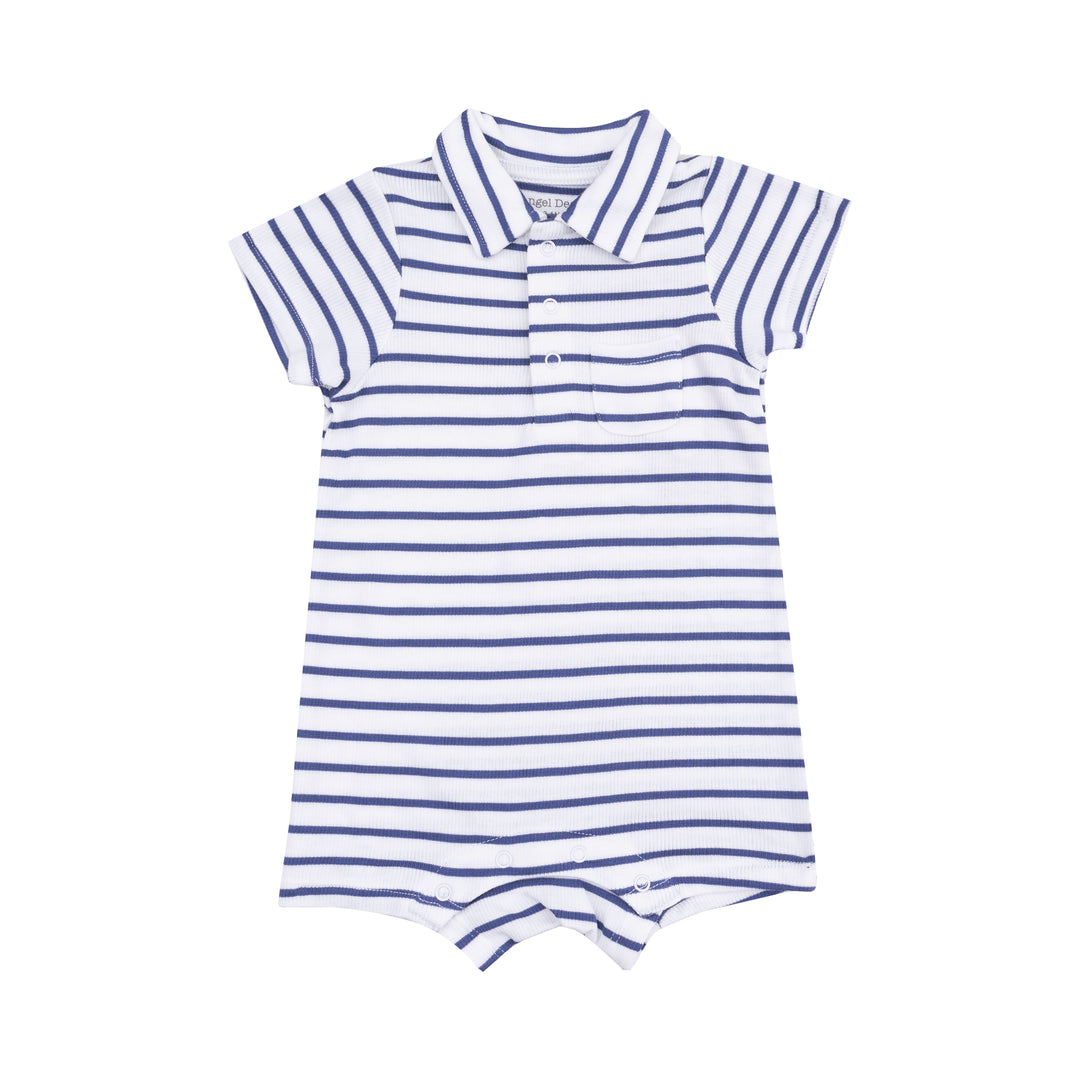 Stripe Vintage Navy Polo Shortie