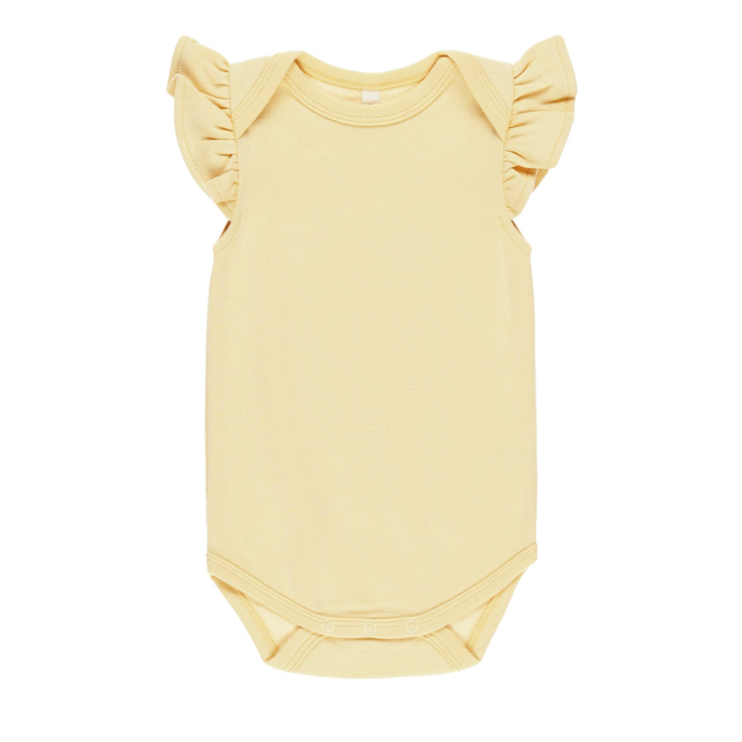 Flutter Sleeve Bodysuit - Yellow
