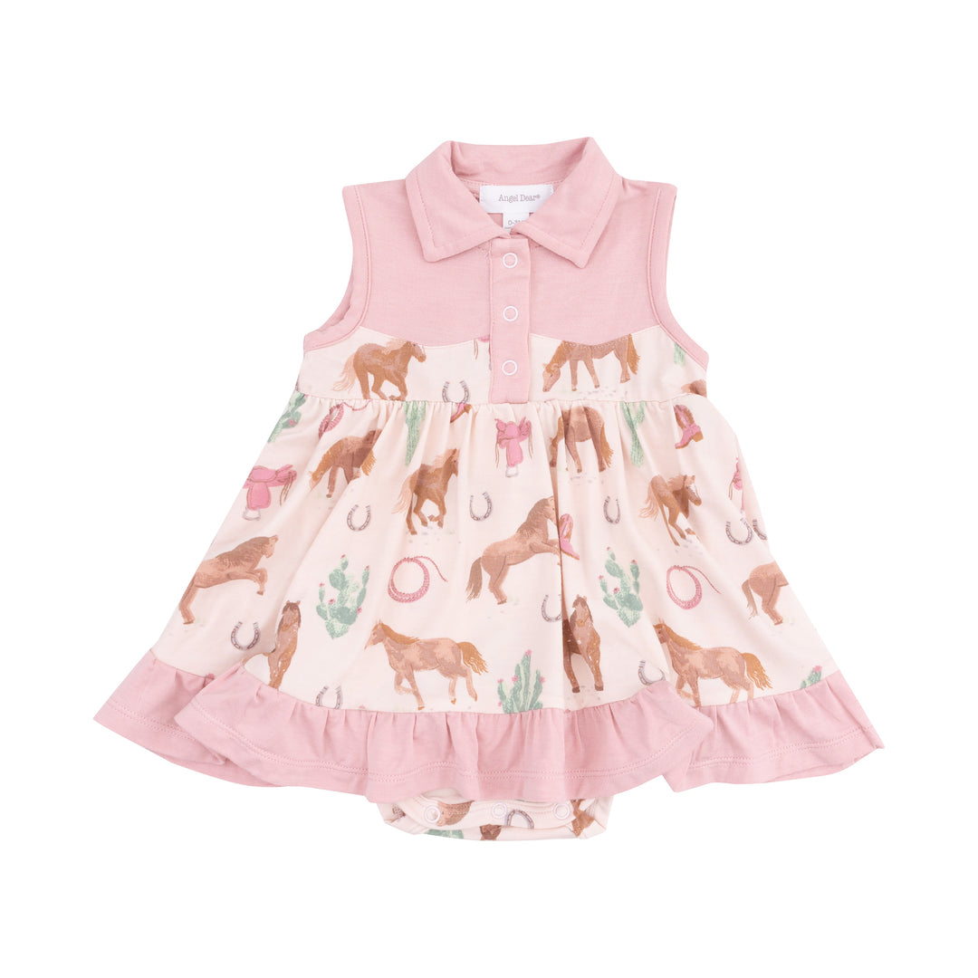 Western Horses Bodysuit Dress