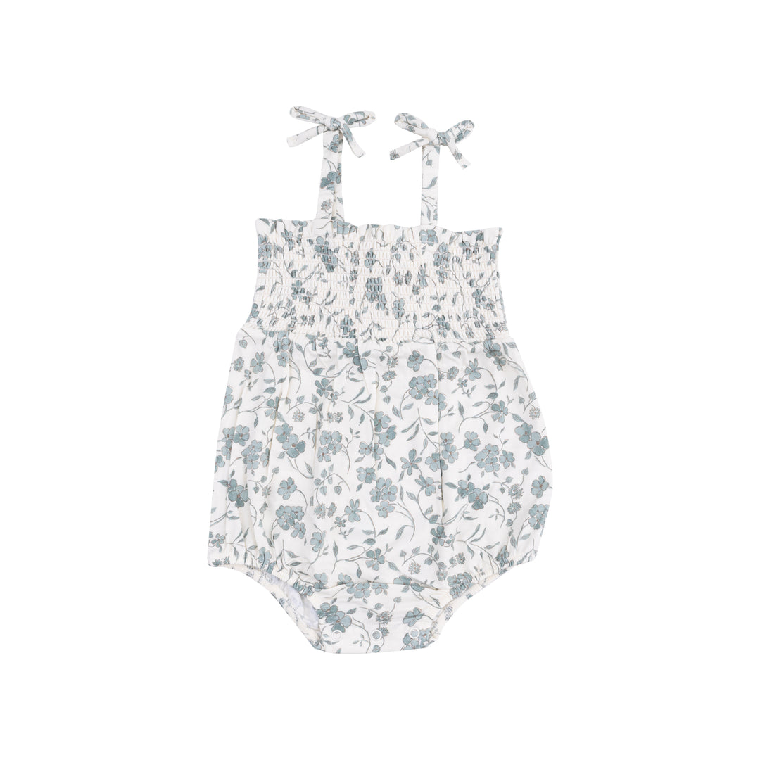Baby's Breath Tie Strap Smocked Bubble