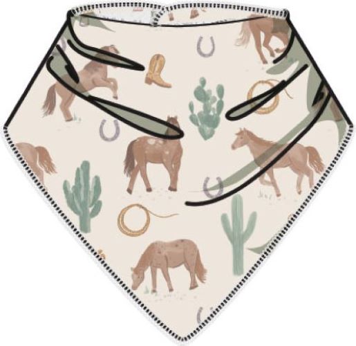Western Horses Bandana Bib