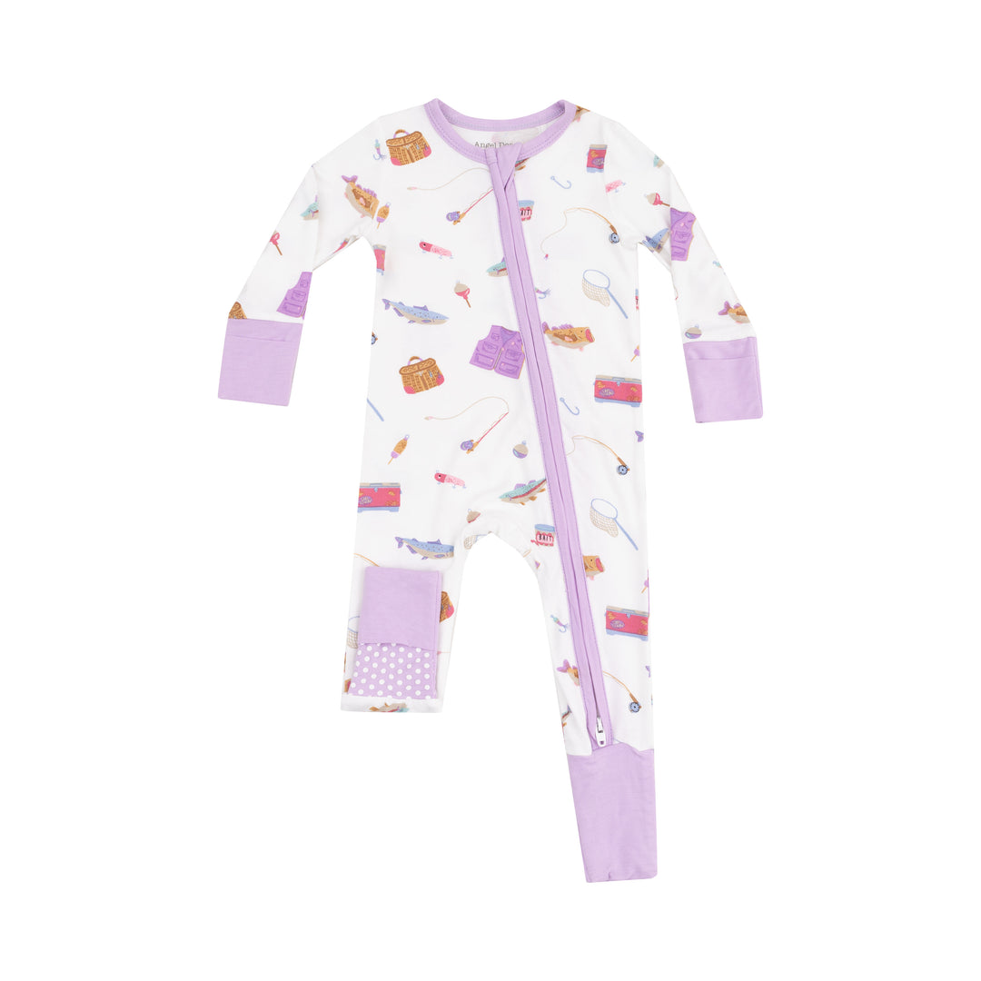 Fishing Things Pink 2 Way Zipper Romper