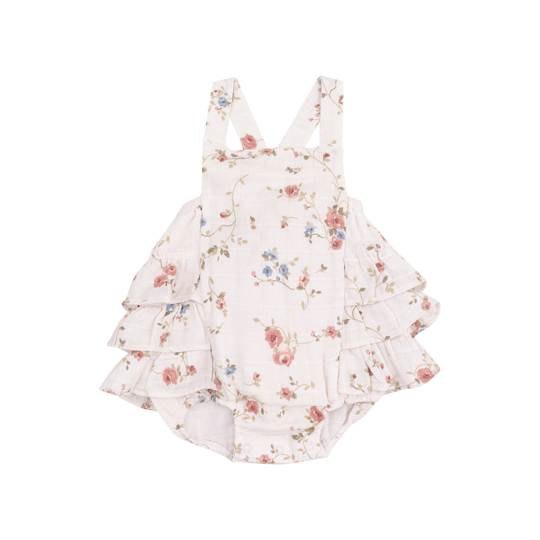 Climbing Roses Ruffle Sunsuit