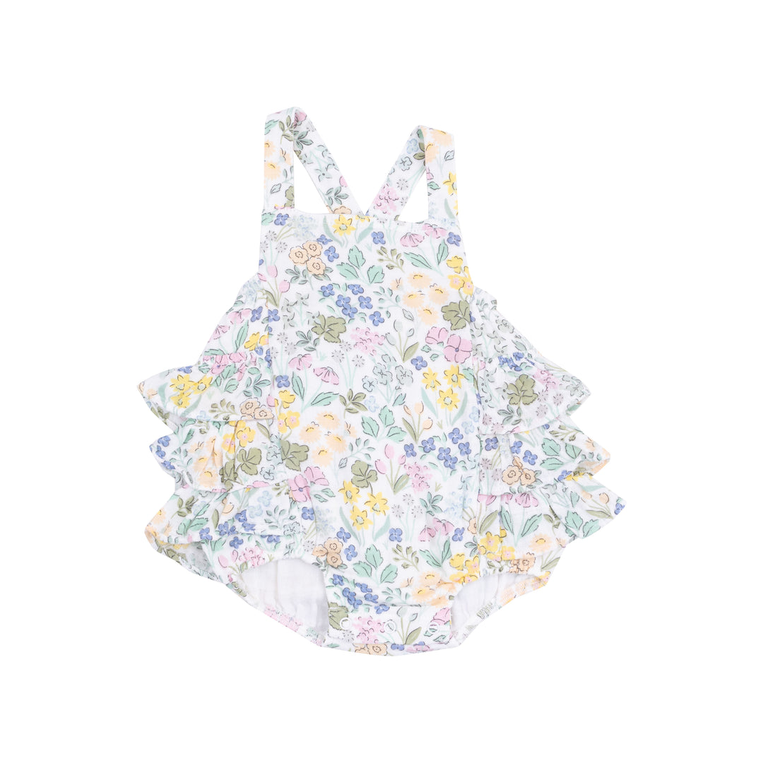 Samantha Floral Ruffle Sunsuit