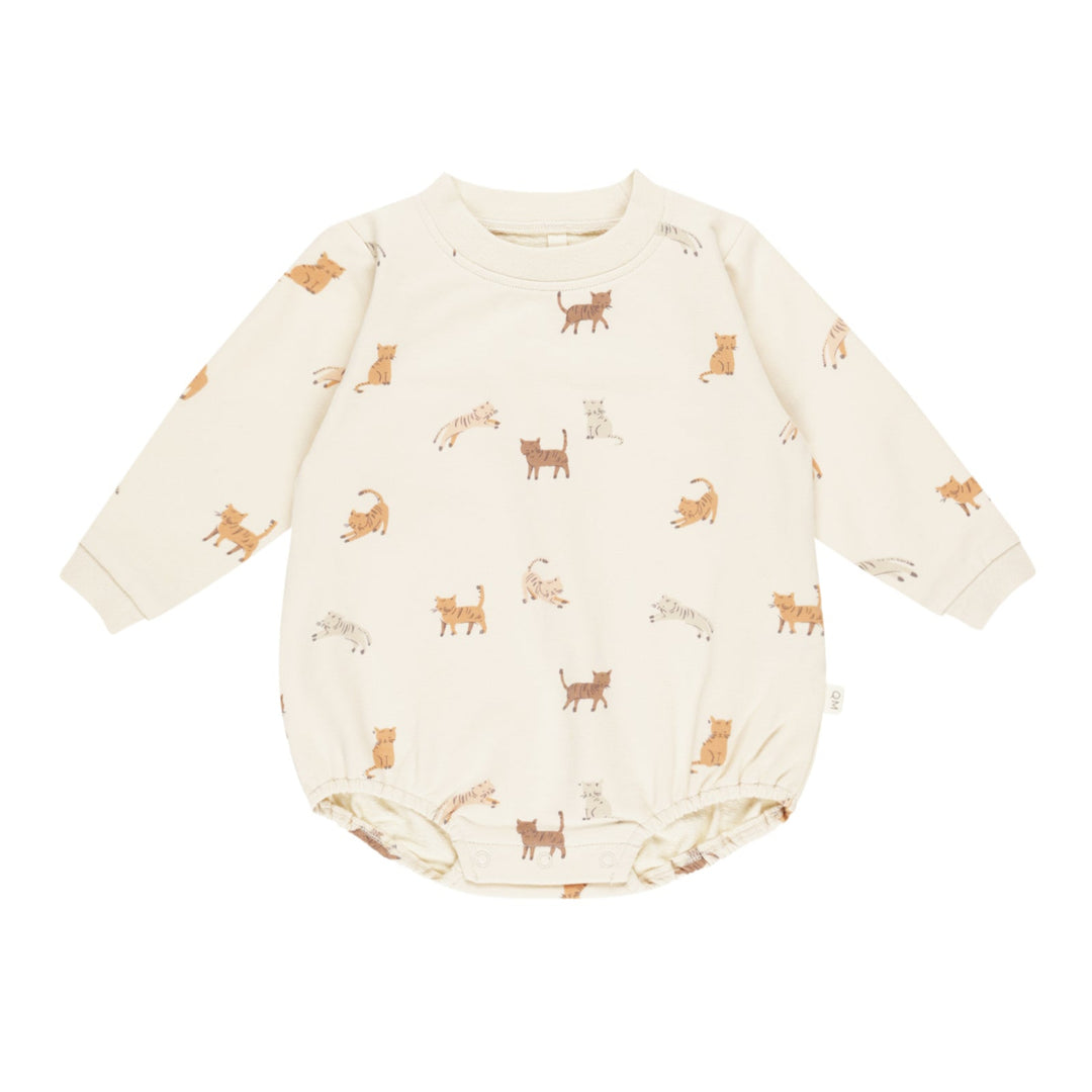 CREWNECK BUBBLE ROMPER || CATS