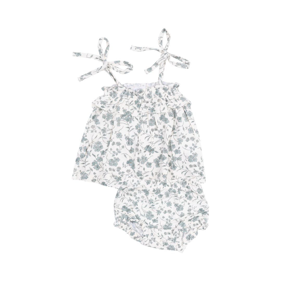 Baby's Breathe Floral Ruffle Top & Bloomer