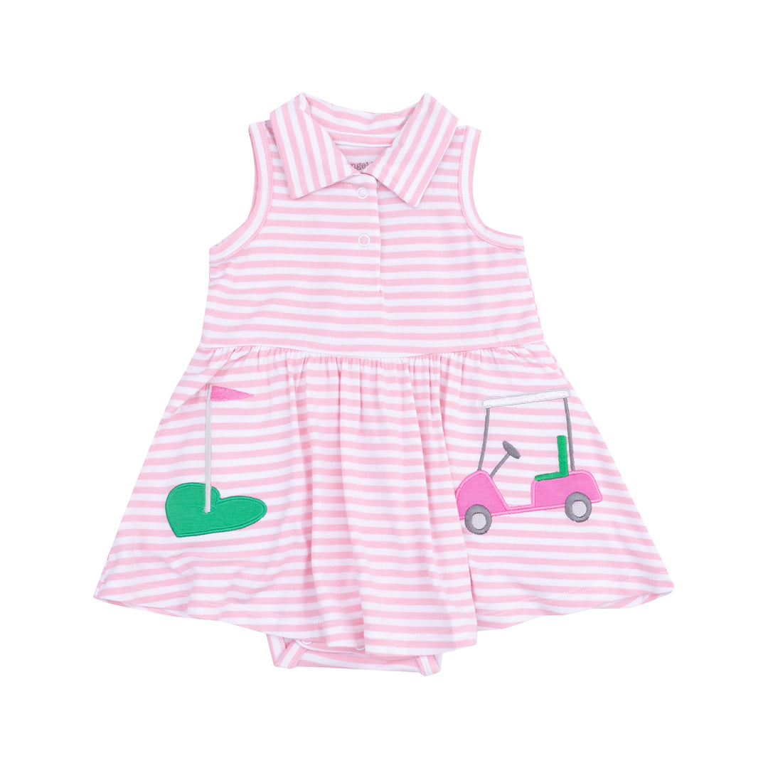 Golf Applique Polo Bodysuit Dress