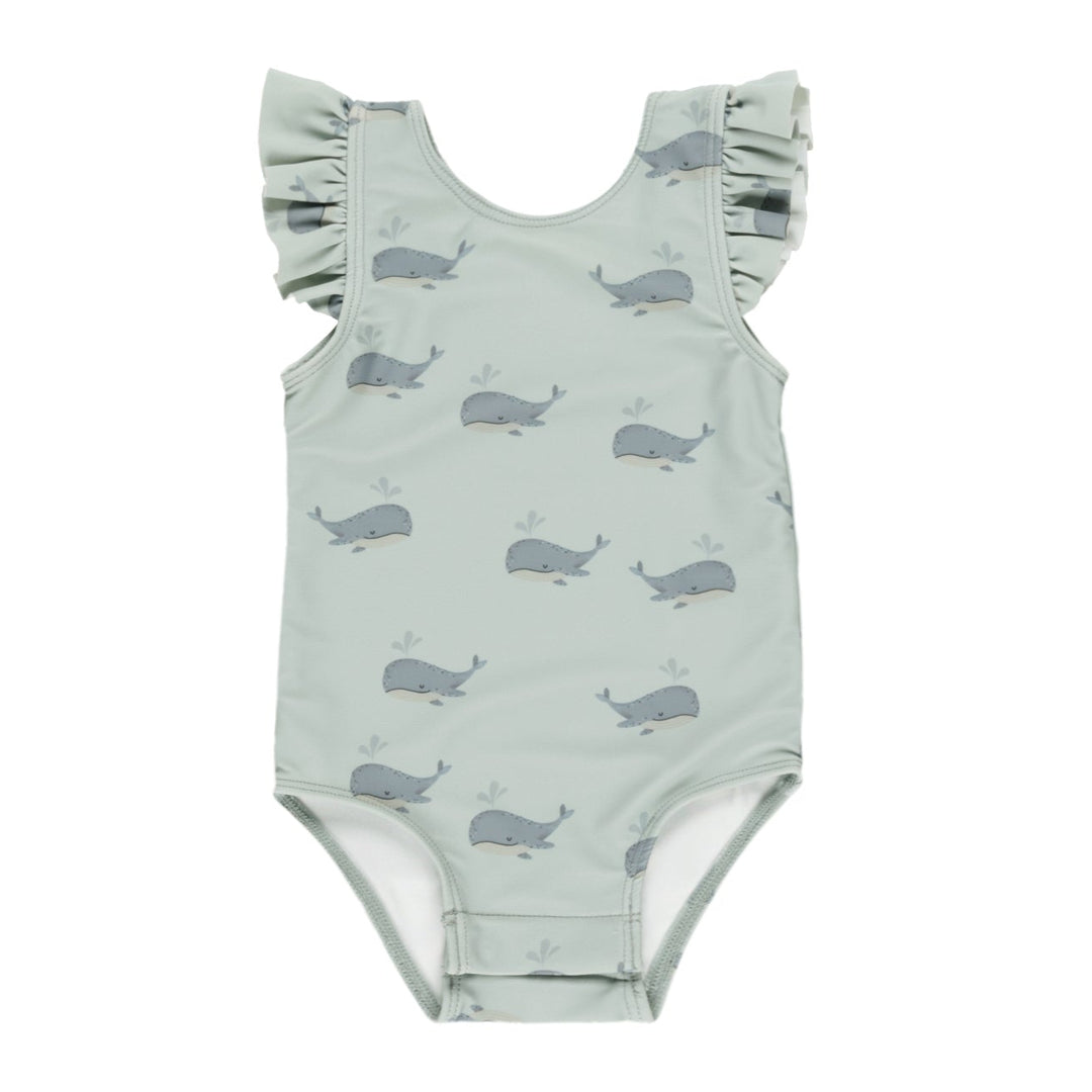 Scoop Back One-Piece || Whales