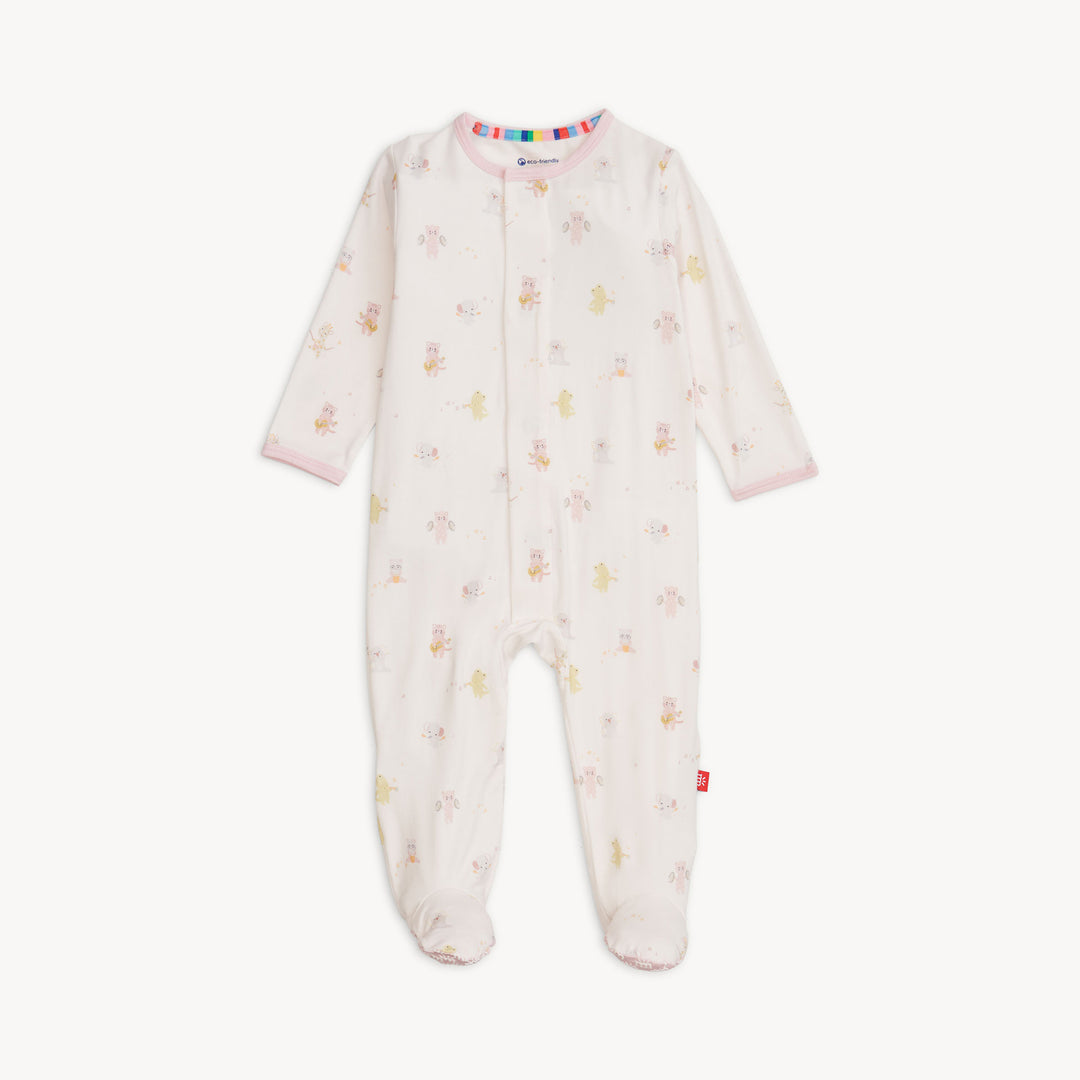 Pink Baby Beats Modal Footie