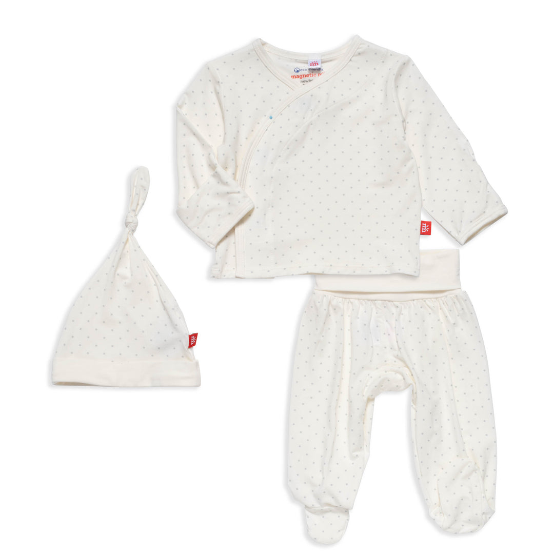 Pin Dot Cream Kimono Set