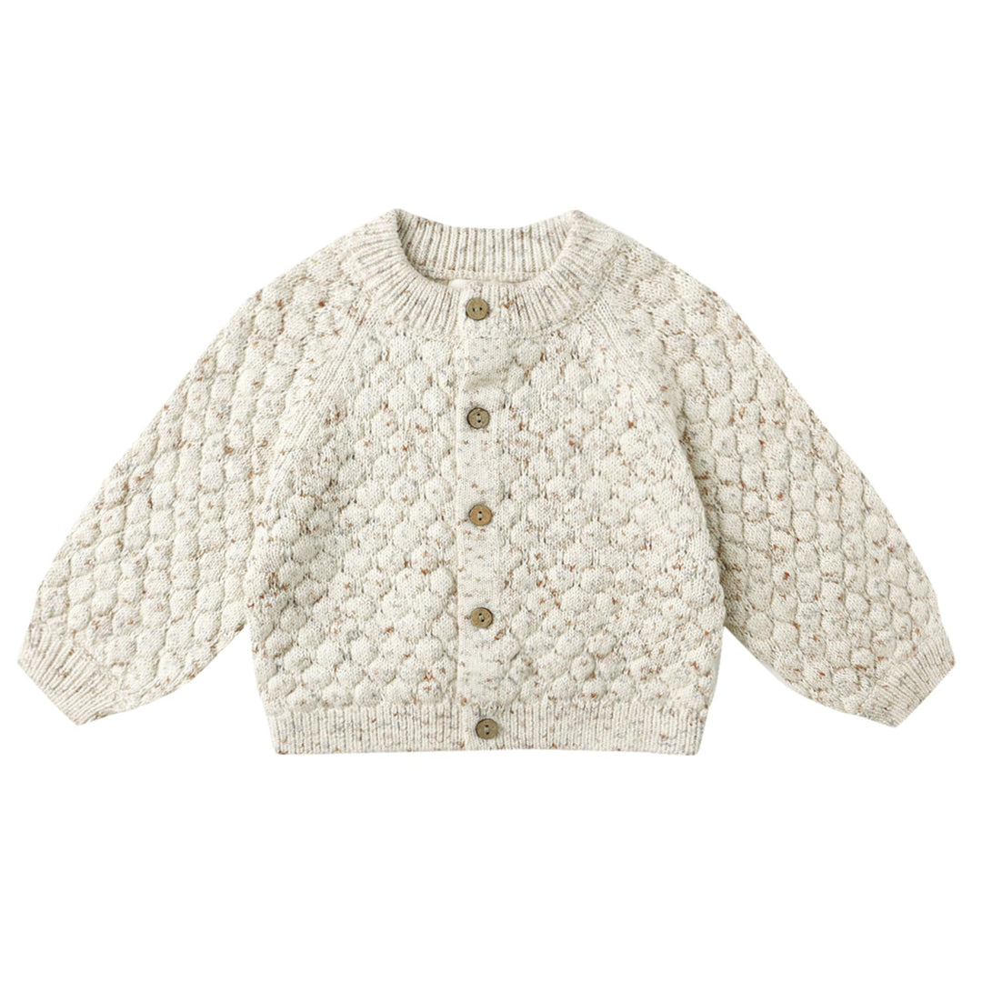 Bubble Knit Cardigan | Natural Confetti