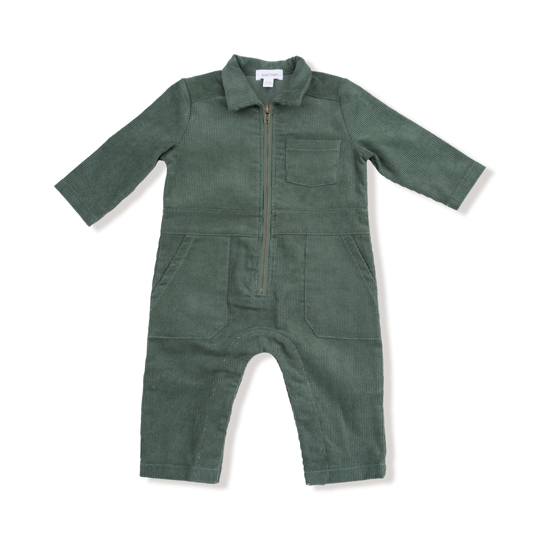 Corduroy Retro Jumpsuit Dark Ivy