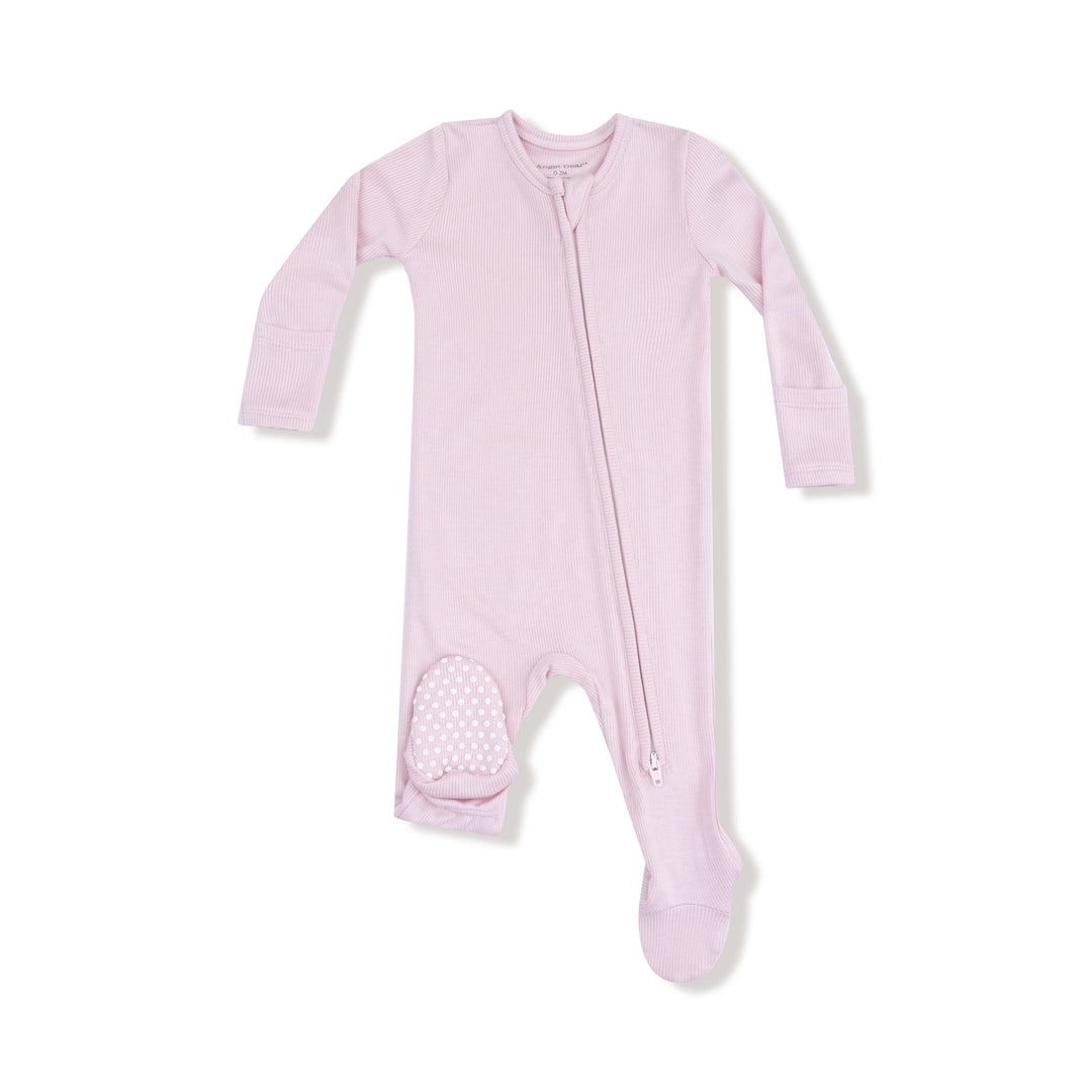 Potpourri Ribbed Modal 2 Way Zipper Footie