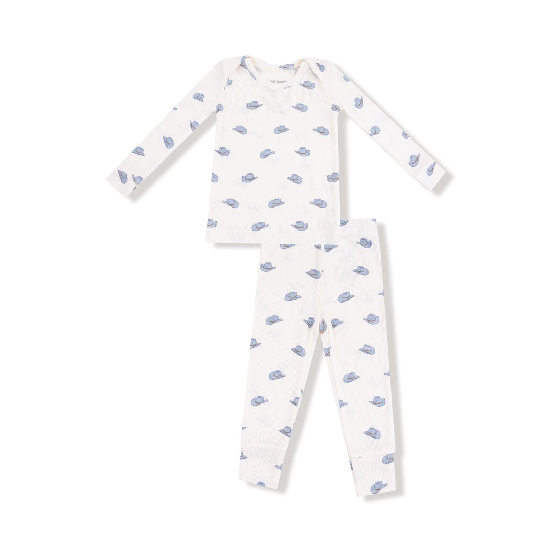 Petite Cowboy Hats Ribbed Loungewear Set