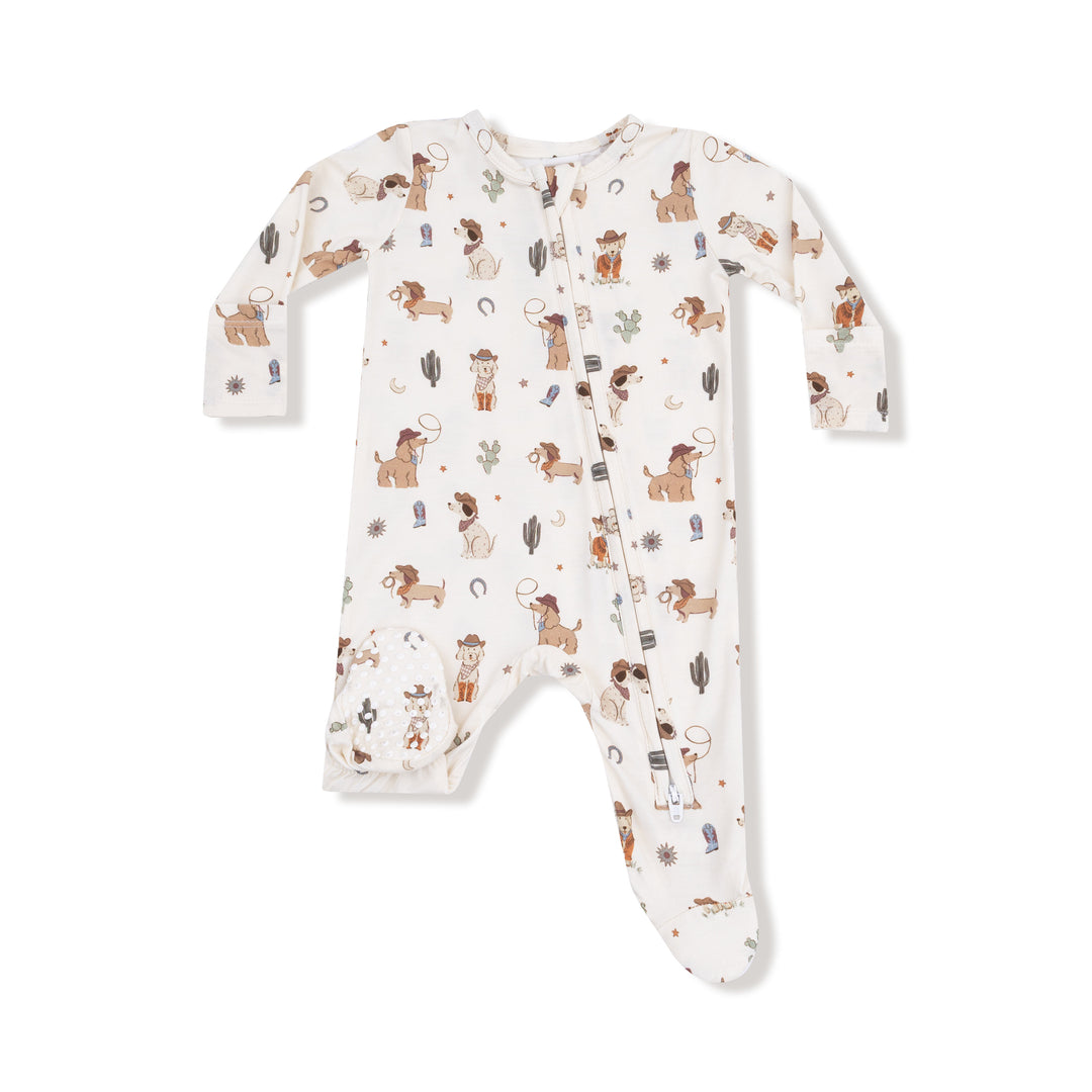 Cowboy Dogs 2 Way Zipper Footie