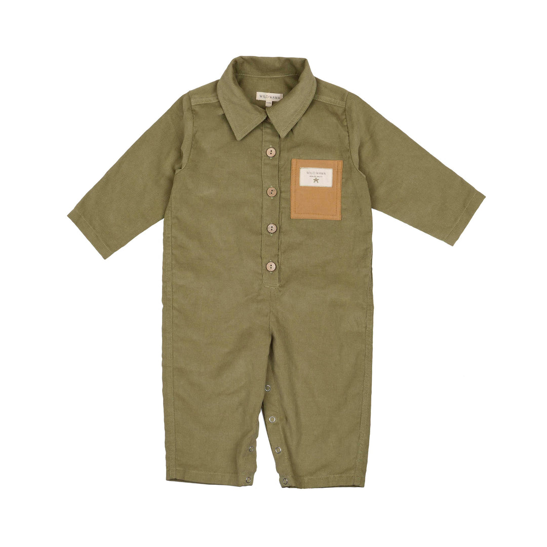 Buttons Jumpsuit Olive
