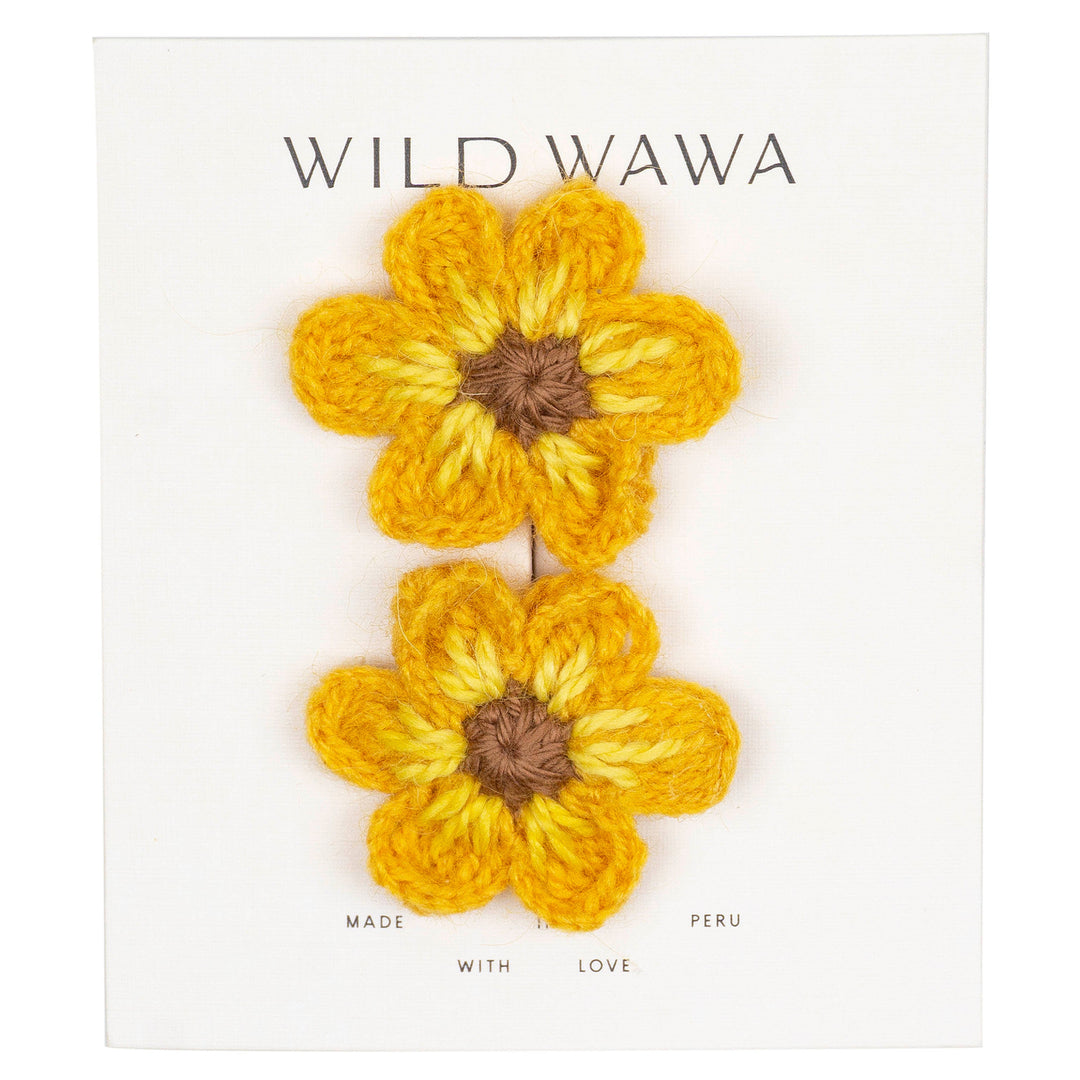Crochet Clip Set Sunflower