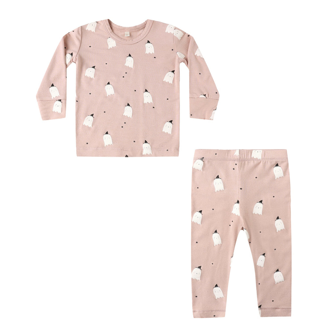 Bamboo PJ Set - Pink Ghosts