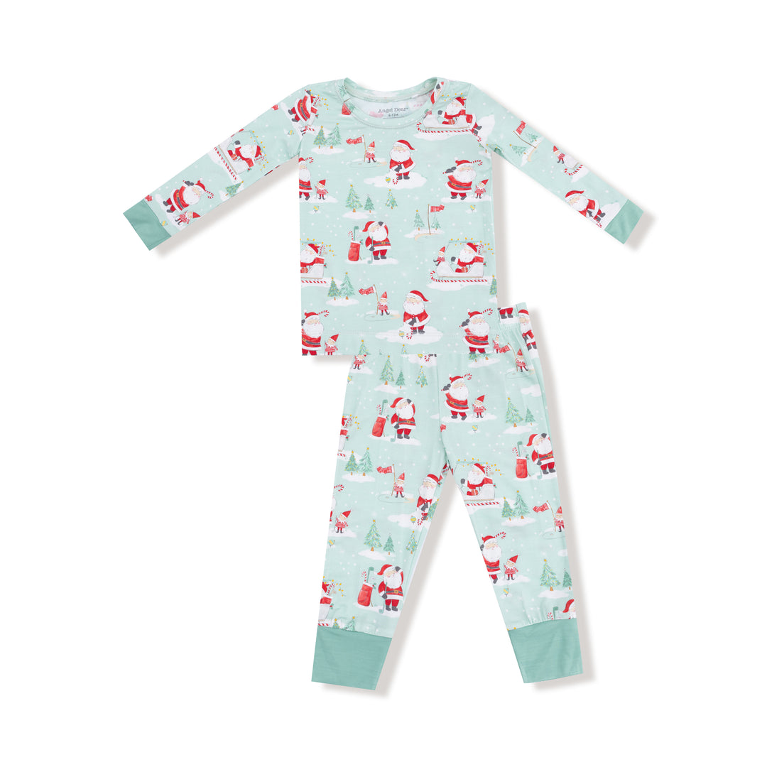 Golfing Santa And Elves - L/s Loungewear Set