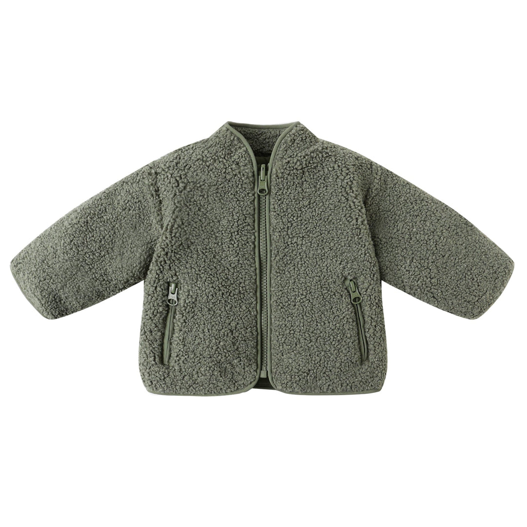 Shearling Zip Jacket Forest
