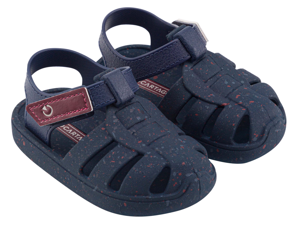 Oslo Sand Baby Sandal - Blue/Burgundy