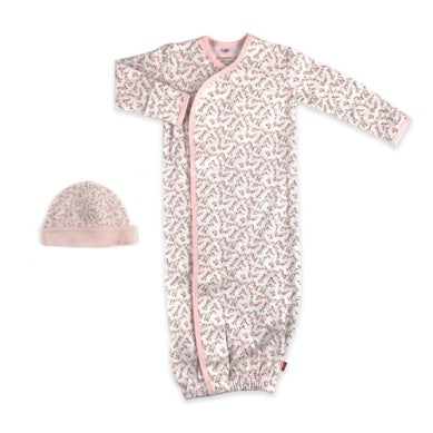 Bedford Floral Organic Cotton Gown & Hat