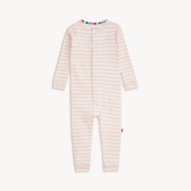Pink Stripe Organic Cotton Convertible Coverall