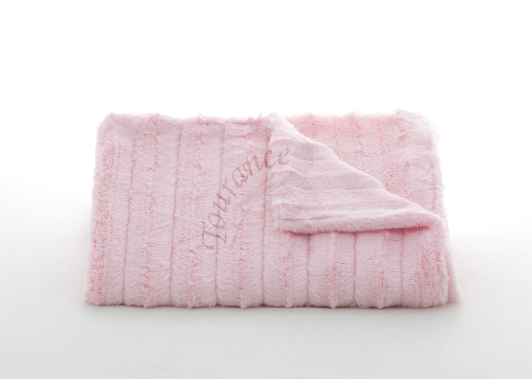 Baby Crib Blanket- Lux Rabbit Blush