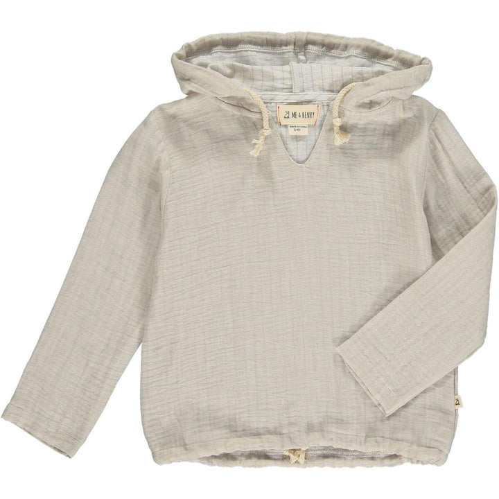 St.Ives Gauze hooded top - Stone