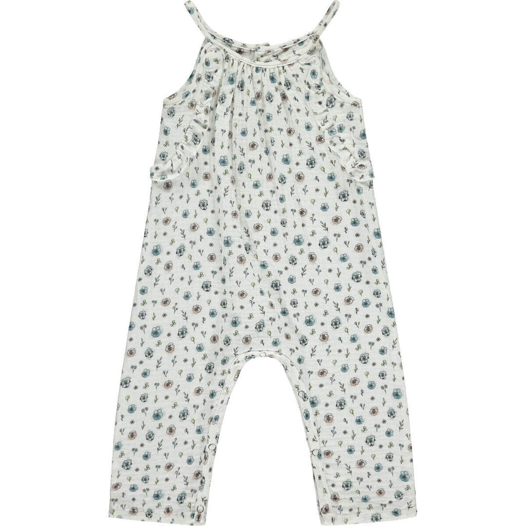 Flora White Flowers and Plants Romper