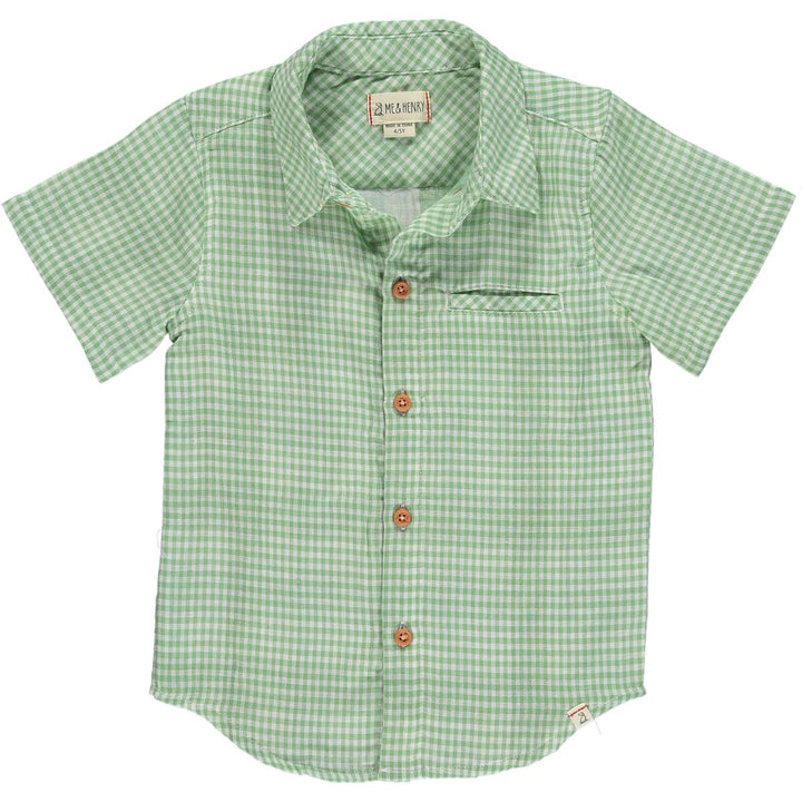 Newport Green Plaid Woven Shirt