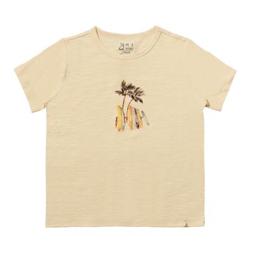 Falmouth Printed Tee - Yellow Surfboards