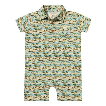 Molokai Printed Romper - Blue Islands