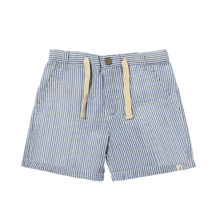 Crew Woven Shorts - Royal/White Seersucker Stripe