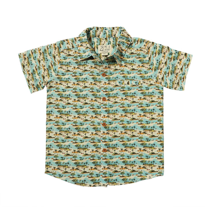 Maui Printed Shirt - Blue Islands