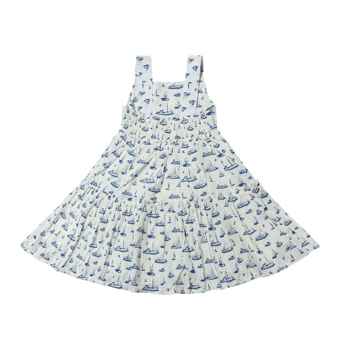 Sloane Dress - Nautical Boats