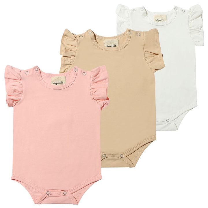 Ruffle Onesies Tan