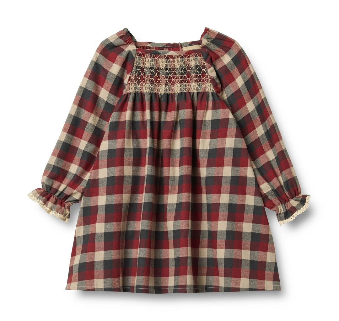 Dress L/S Lace Bella Checked