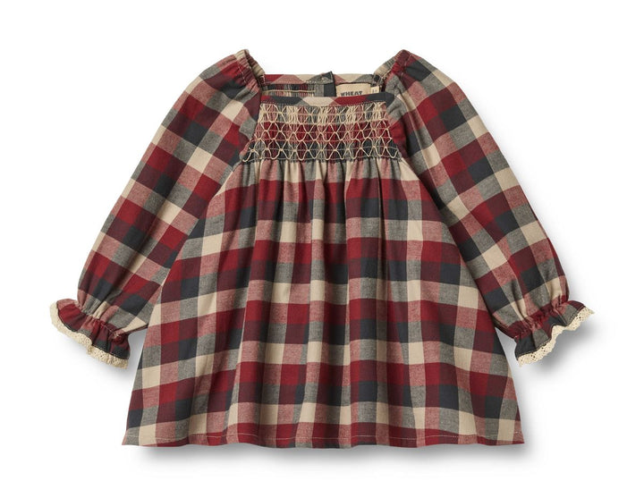 Dress L/S Lace Bella Checked