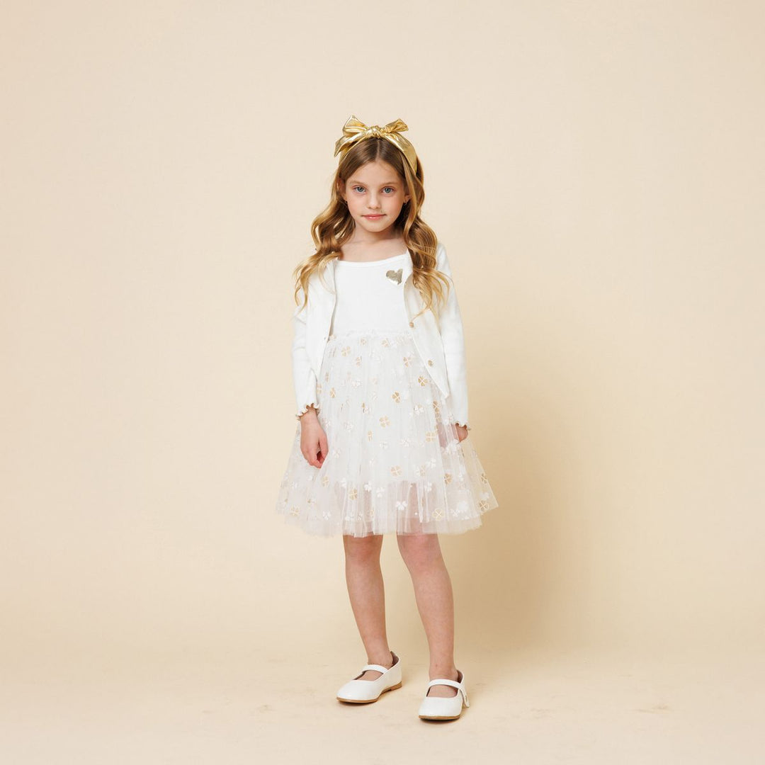 Heart Patch Cardigan - White