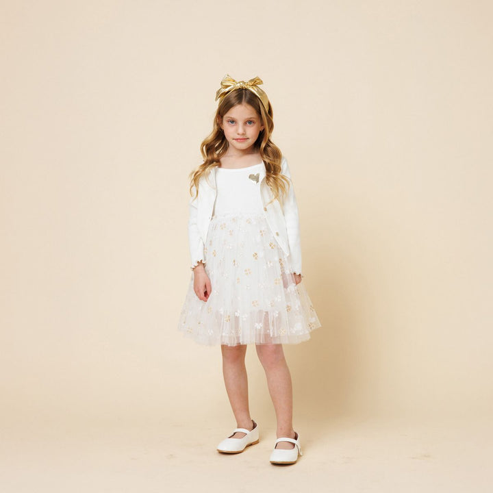 Heart Patch Cardigan - White