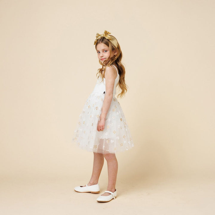 Heart Patch Tutu Dress - White
