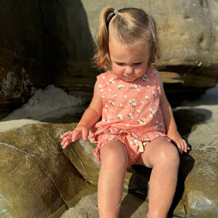 Aria Set in Peach Floral