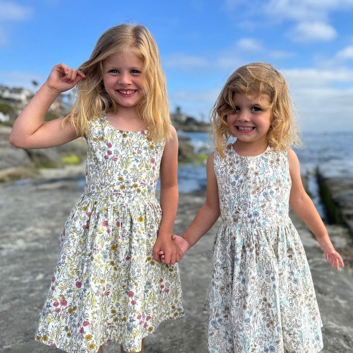 Tilly Dress in Yellow Meadow Floral