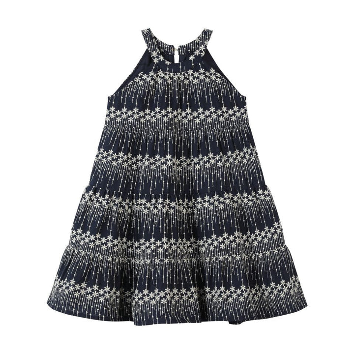 Maleia Dress in Navy Embroidery