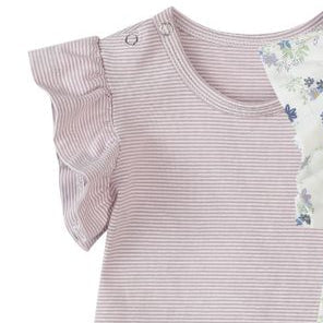 Wren Onesie in Lavender Stripe