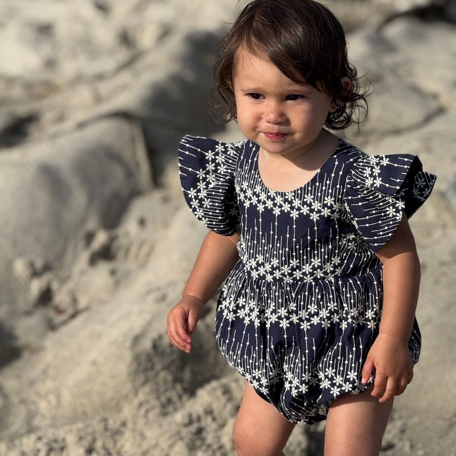 Miranda Bubble in Navy Embroidery