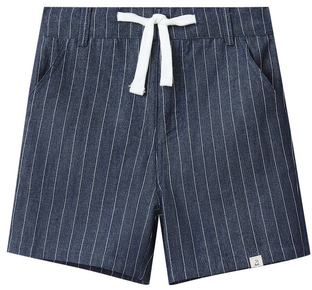 Crew Woven Shorts - Dark Chambray Stripe
